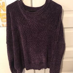 purple chanille sweater